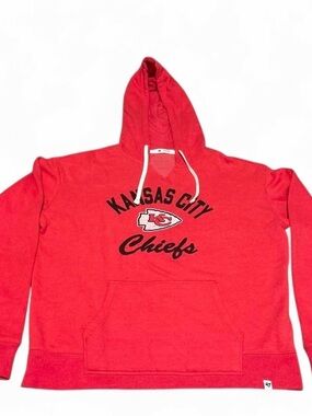 '47 Red Hoodie with Branded Neck Tag